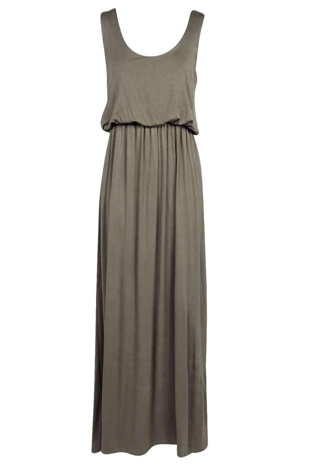 Boohoo racer best sale back maxi dress