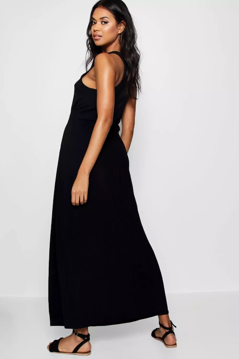 Boohoo racer shop back maxi dress