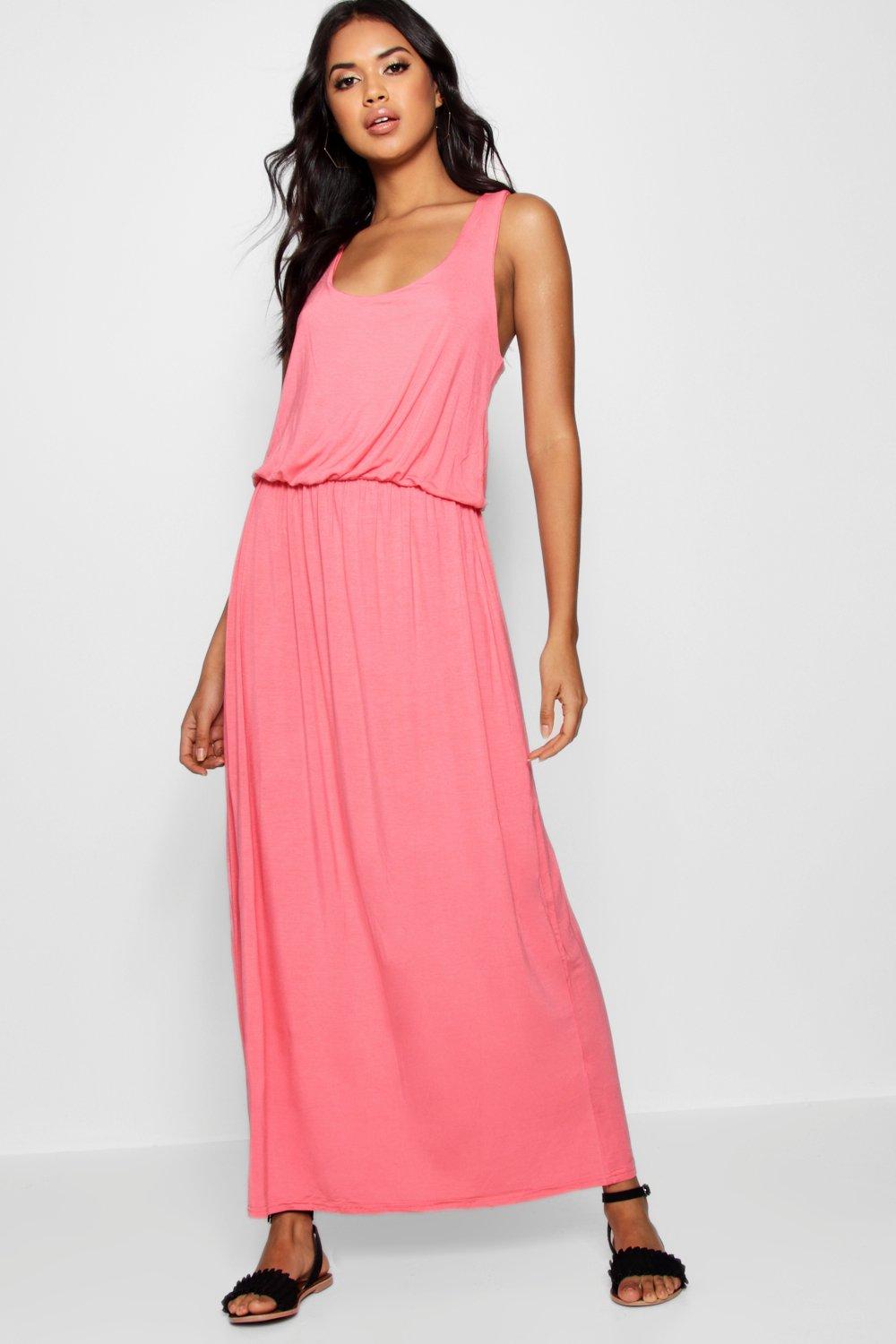 boohoo racer back maxi dress