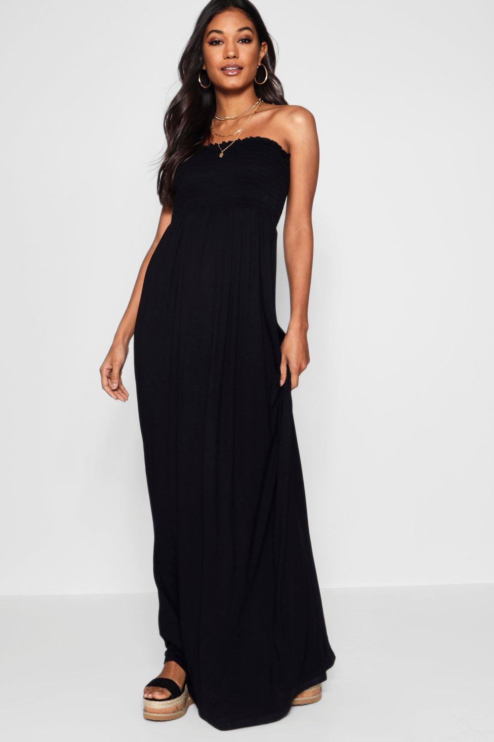 boohoo bandeau maxi dress