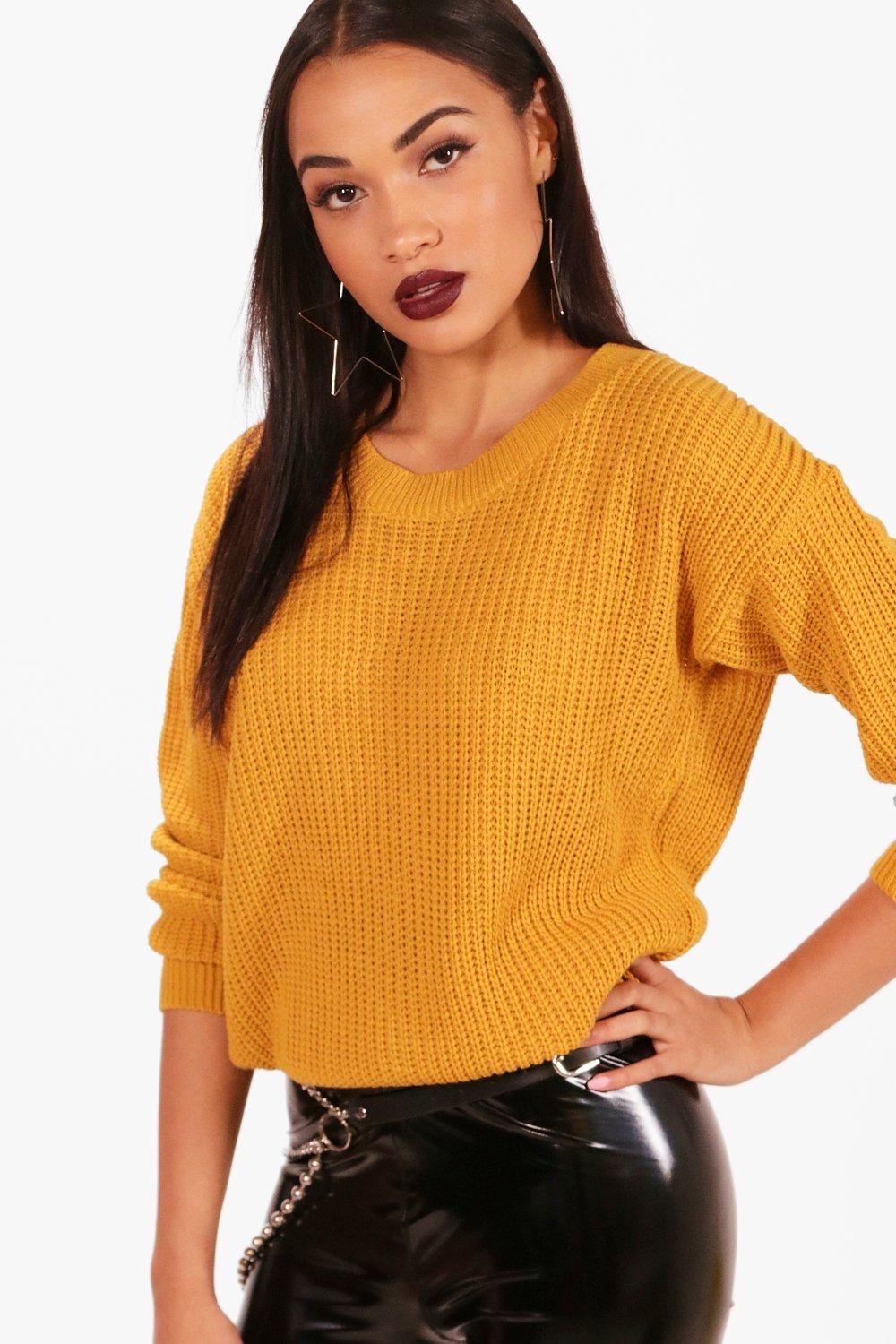 Boohoo mustard outlet jumper