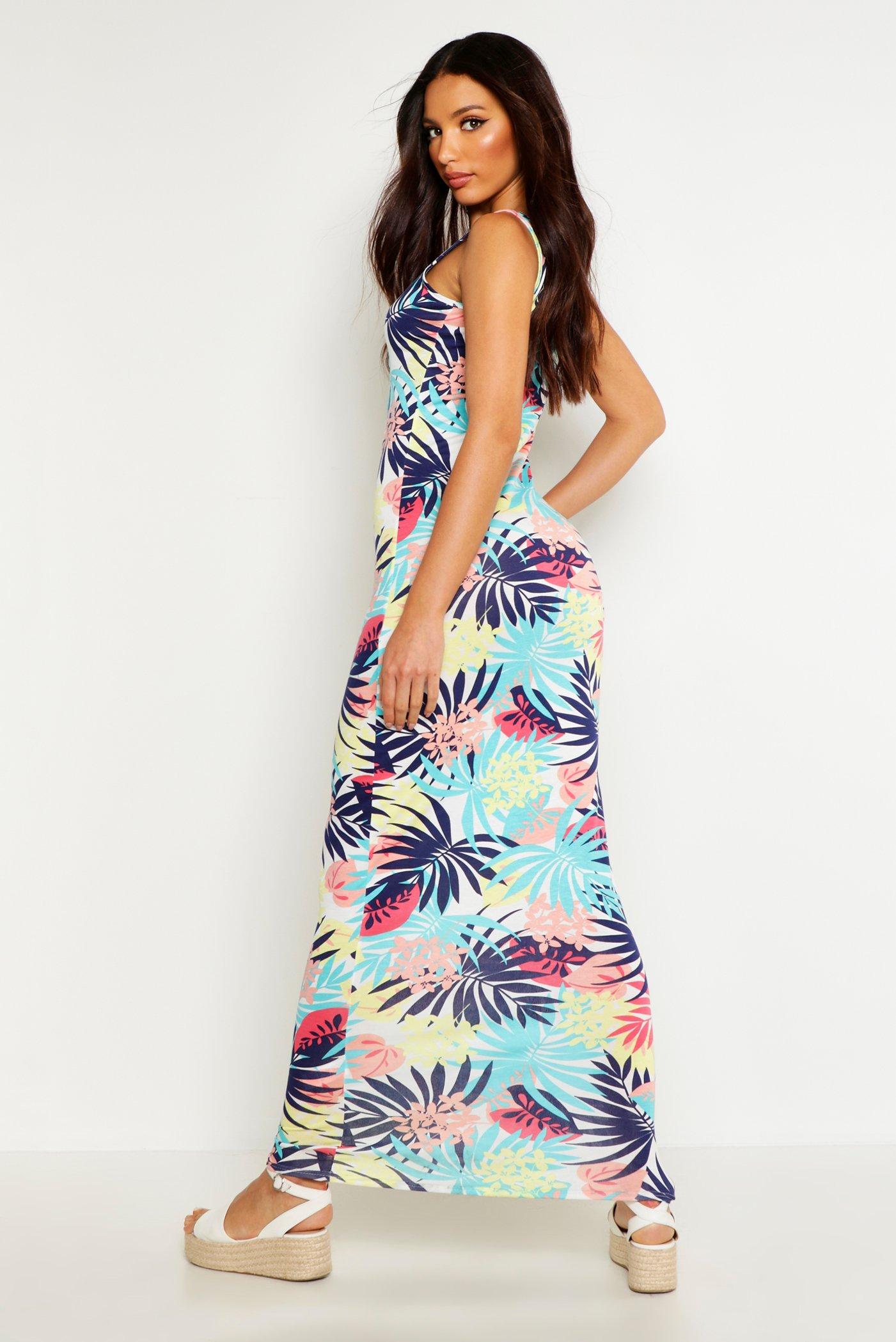 boohoo tropical dress