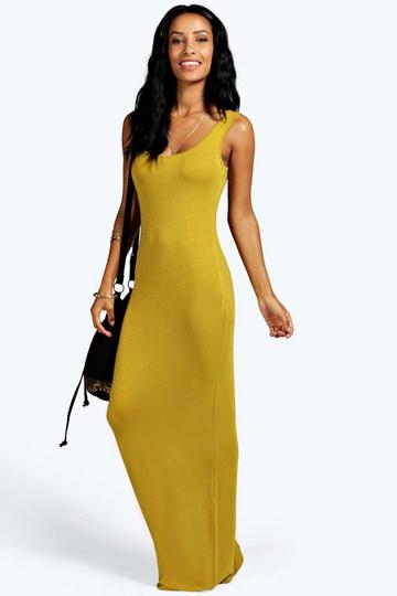 Chartreuse Yellow Basics Maxi Dress