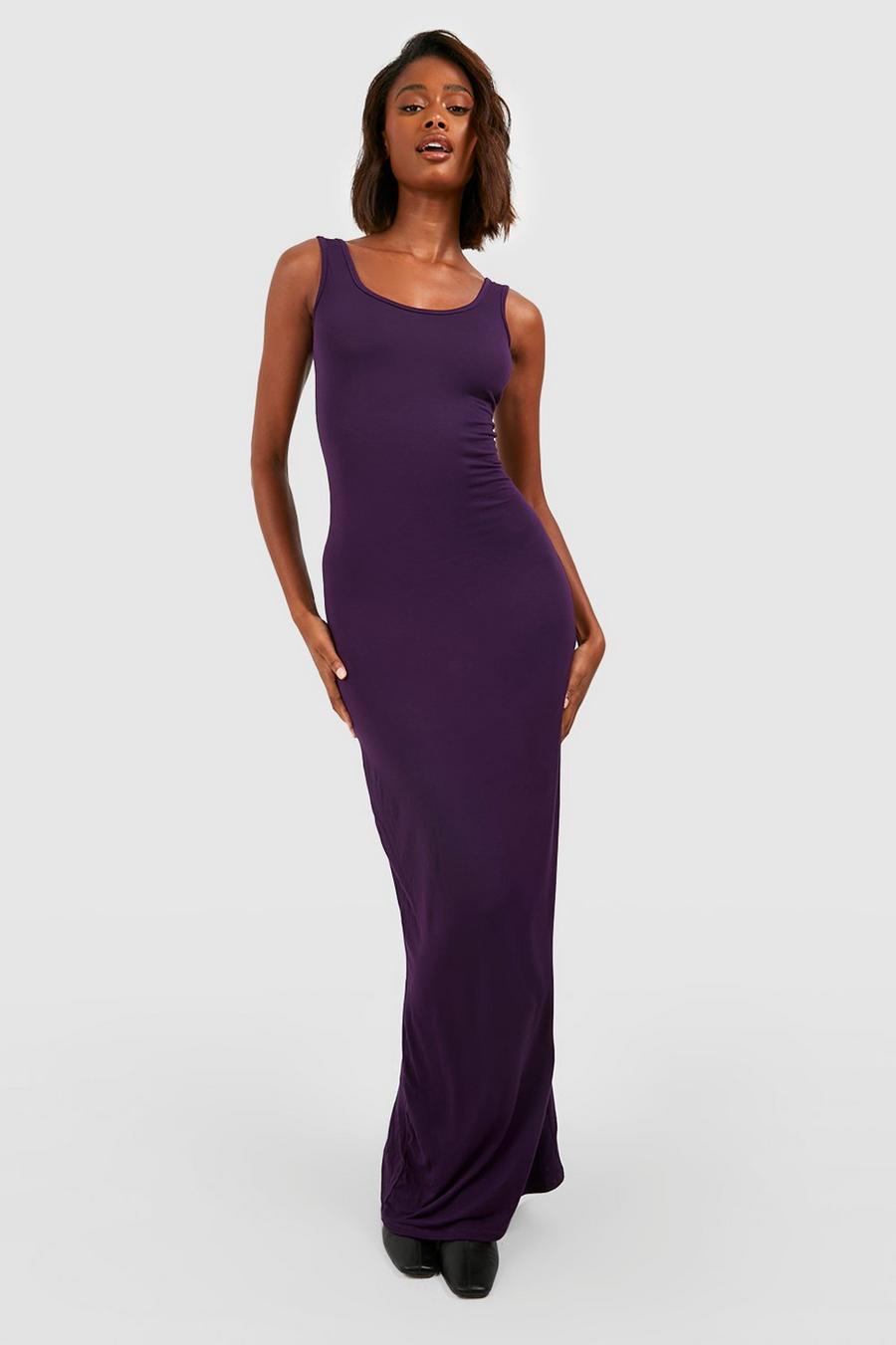 Grape purple Basics Maxi Dress image number 1