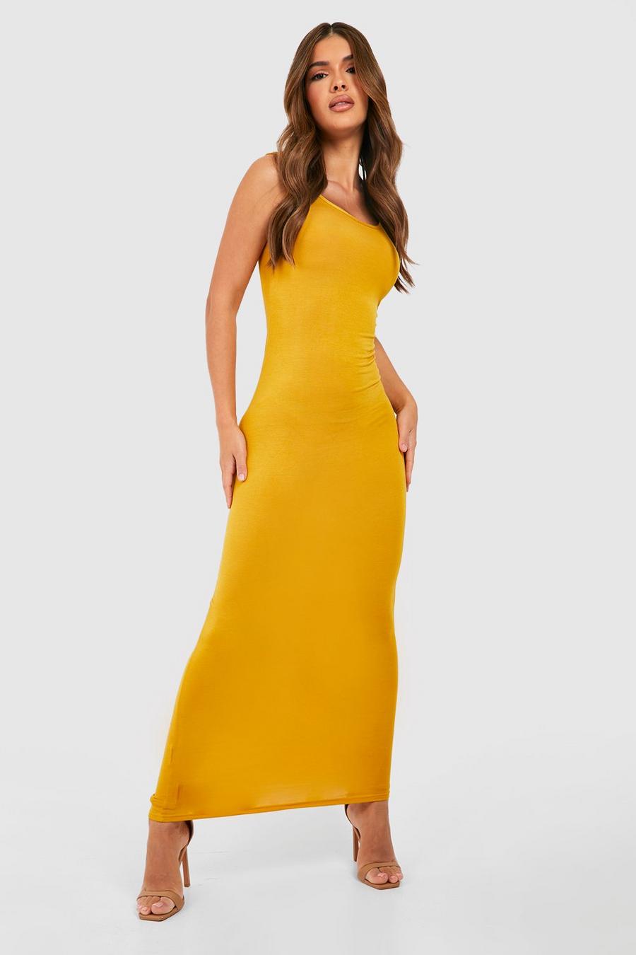 Vestido maxi, Mustard image number 1