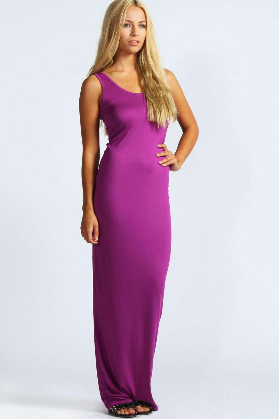 Vibrant purple Basics Maxi Dress image number 1