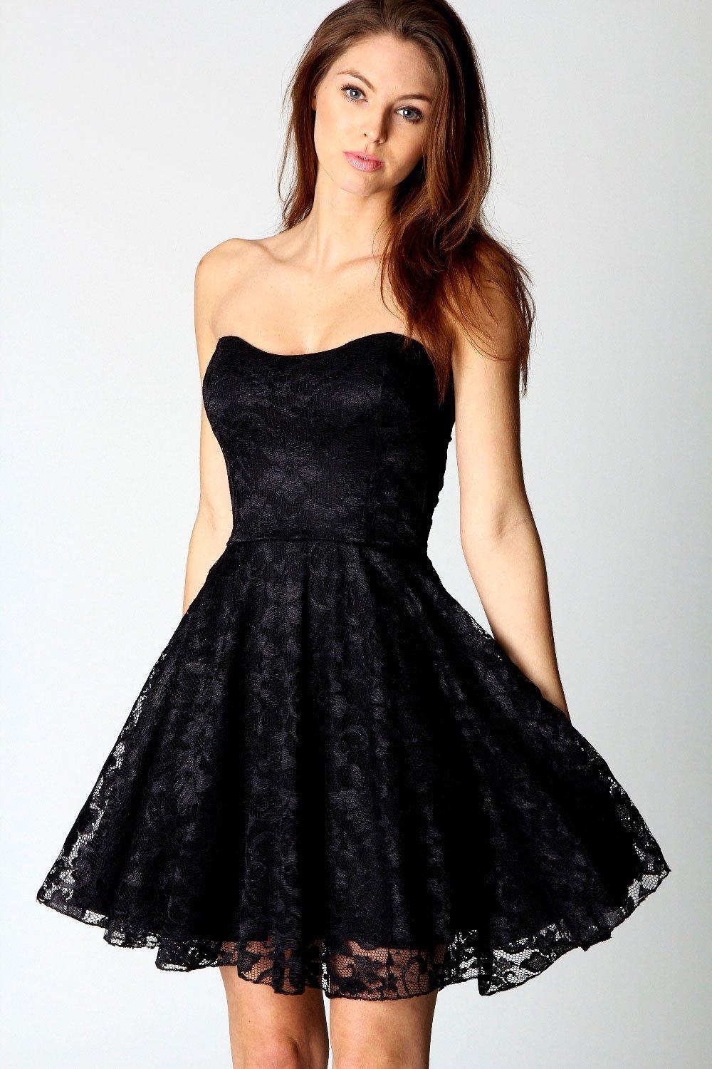 strapless skater dress