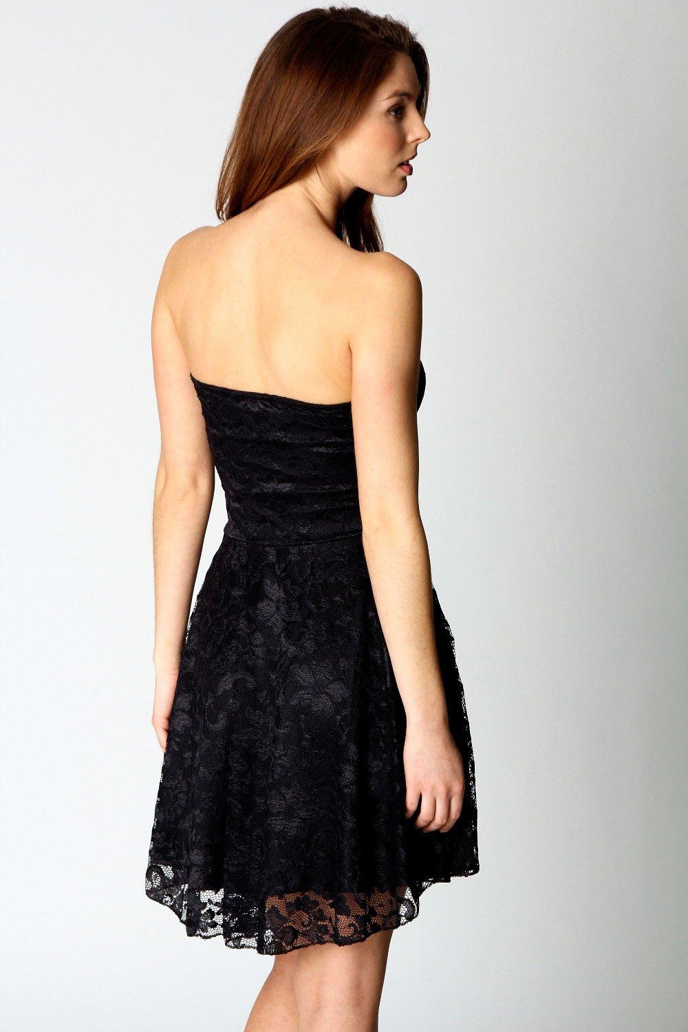 boohoo black dress lace