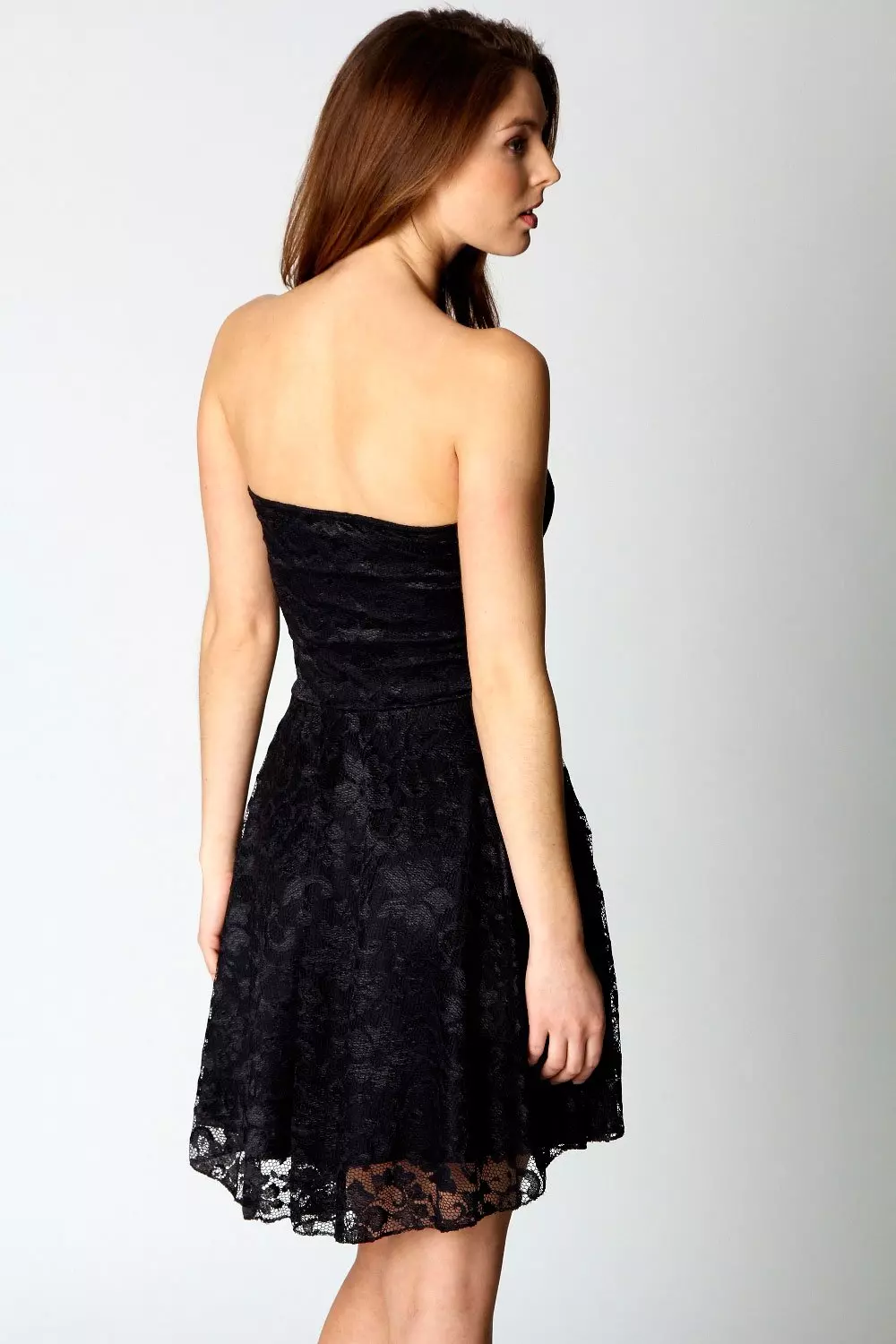 Black lace 2024 bandeau dress