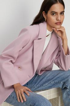 Oasis pink Double Breasted Pea Coat