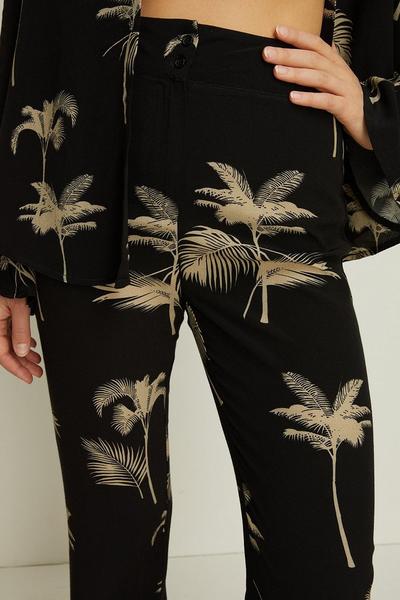 Oasis mono Rachel Stevens Palm Printed Co Ord Trouser