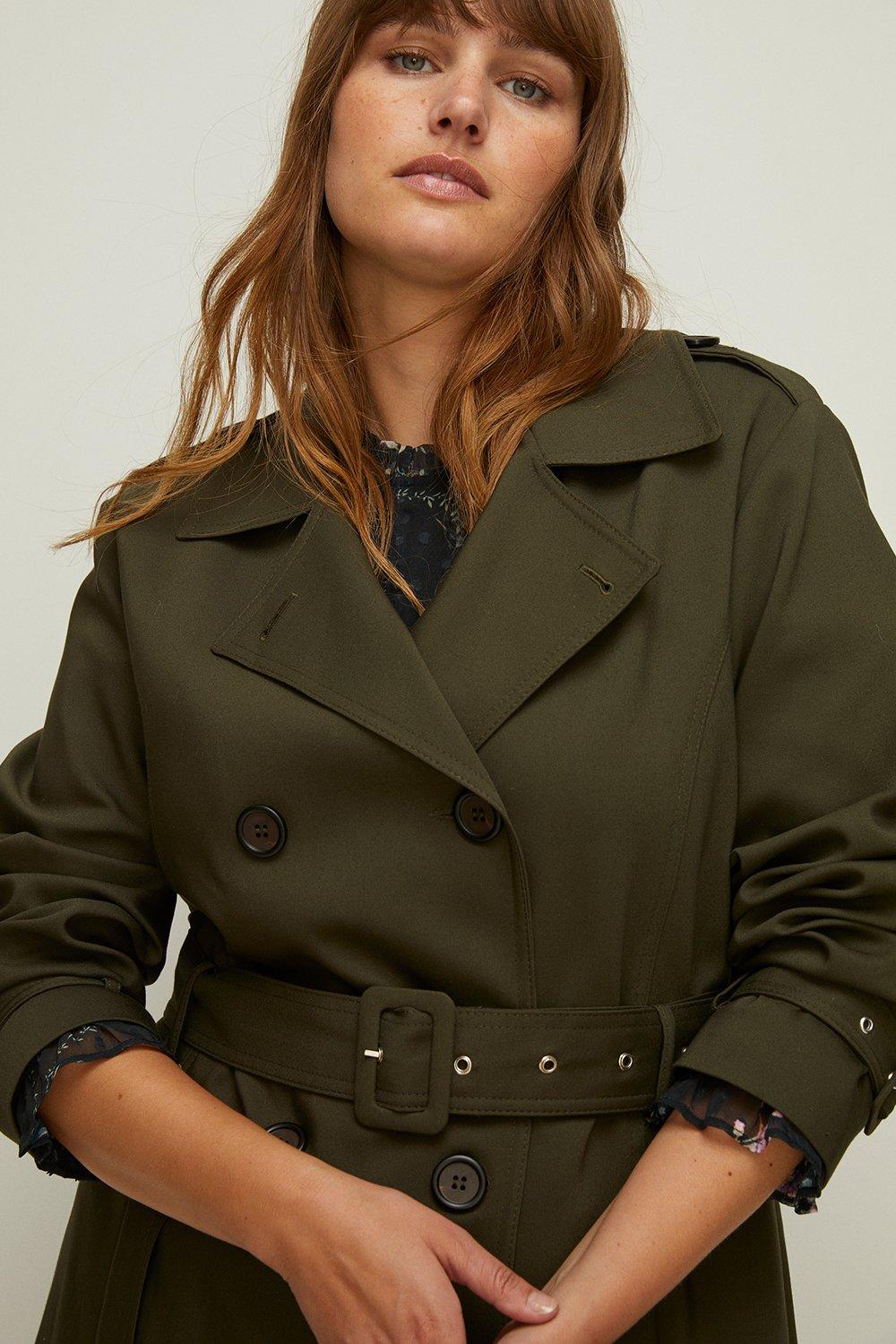 plus size khaki trench coat