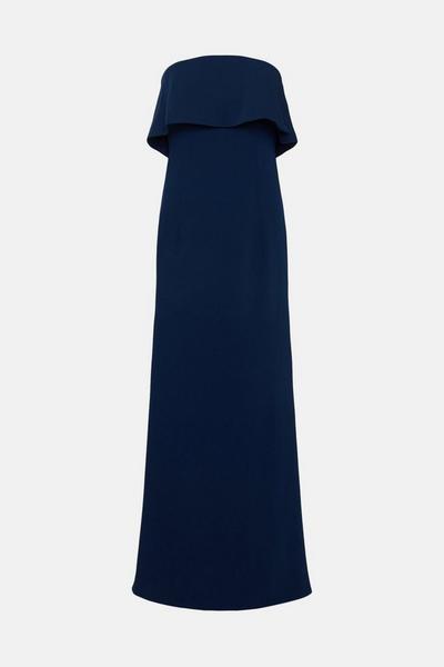 Oasis navy Premium Crepe Bandeau Midi Dress