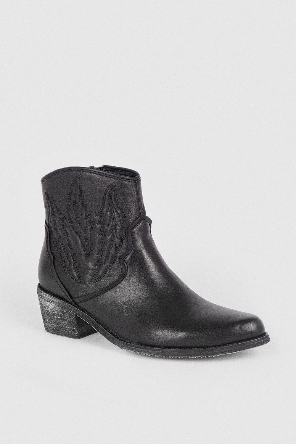 Boots | Leather Western Boot | Oasis