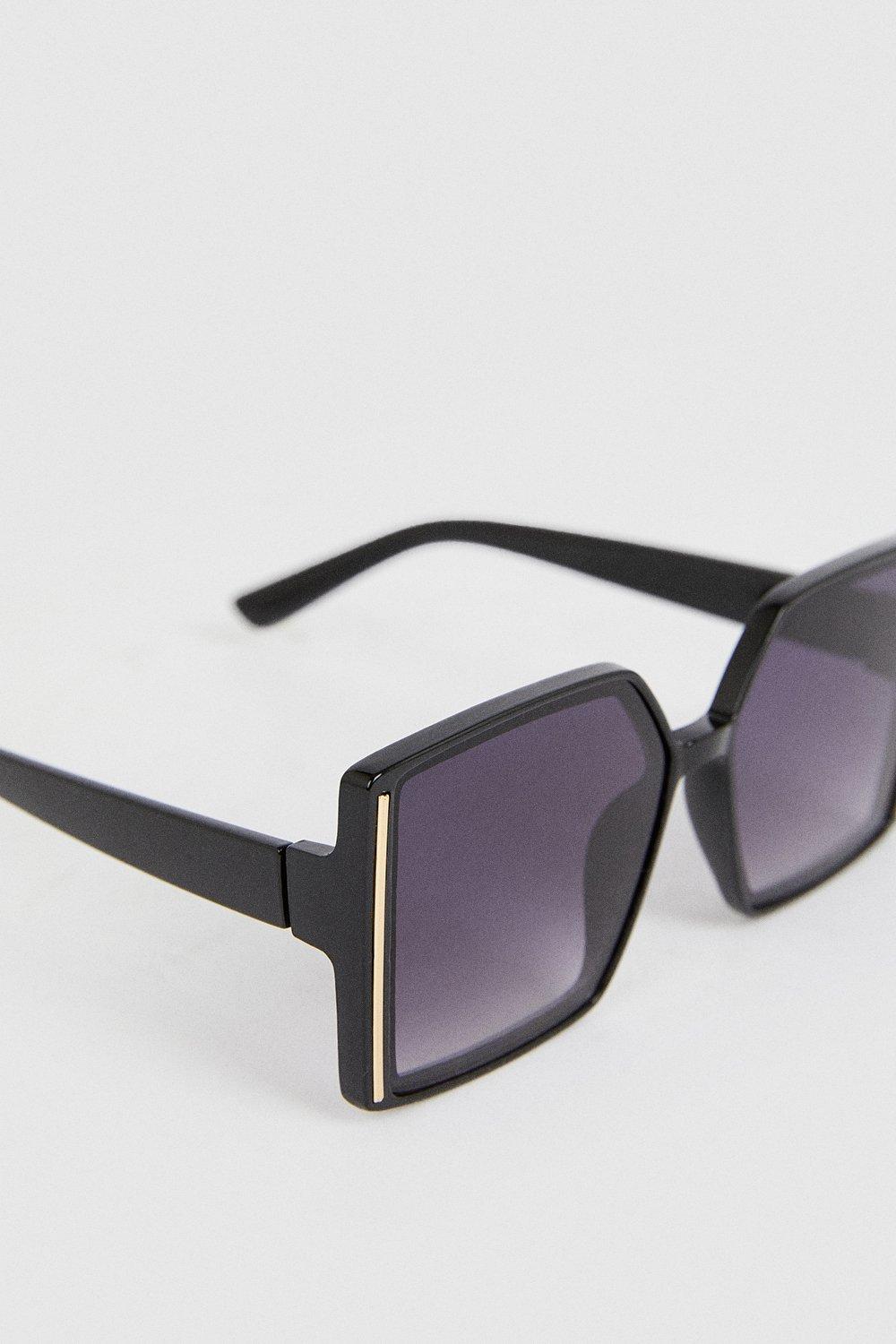 Sunglasses | Oversized Gold Trim Sunglasses | Oasis