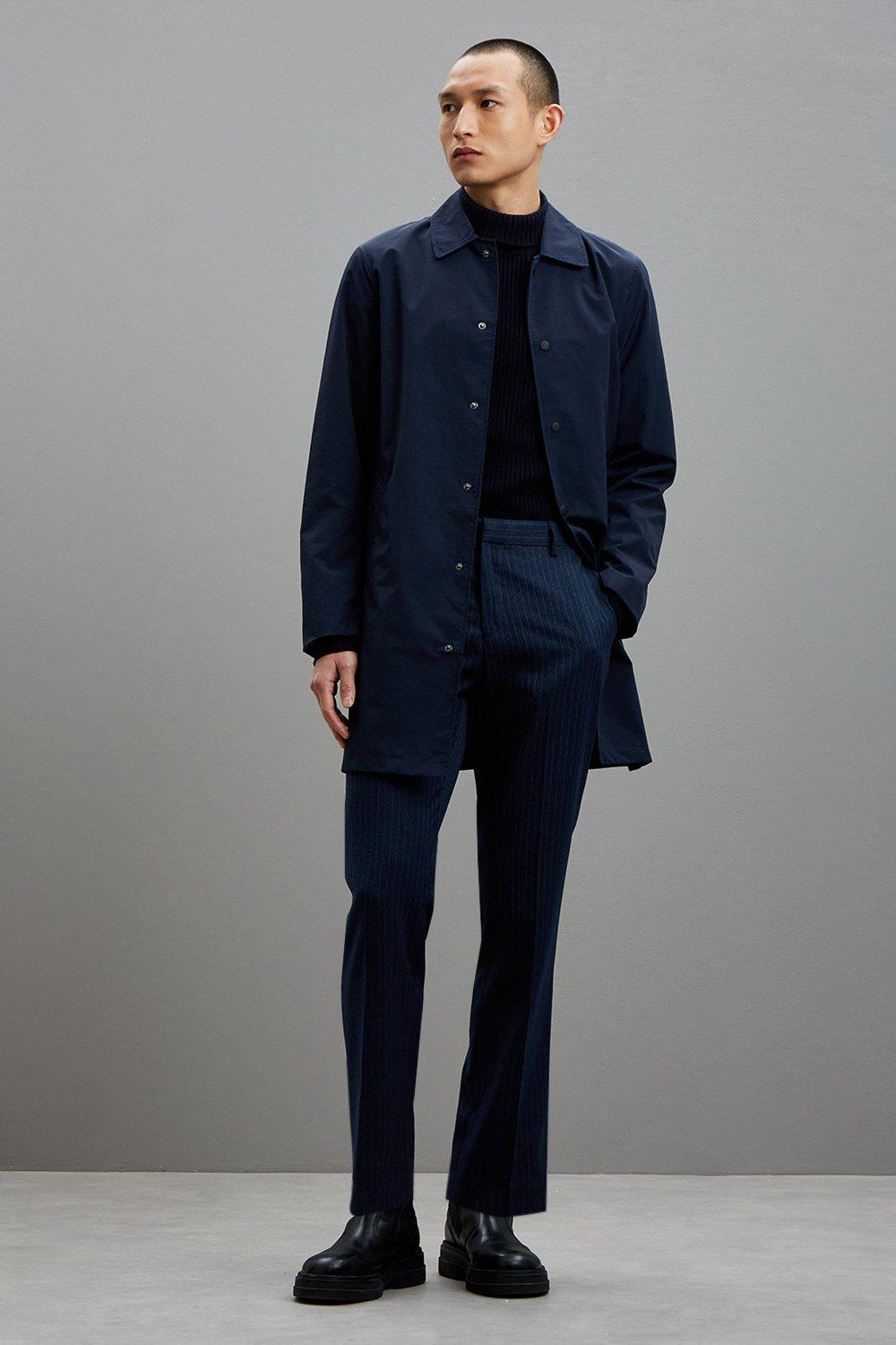 Trousers | Tailored Denim Pinstripe Trousers | Burton