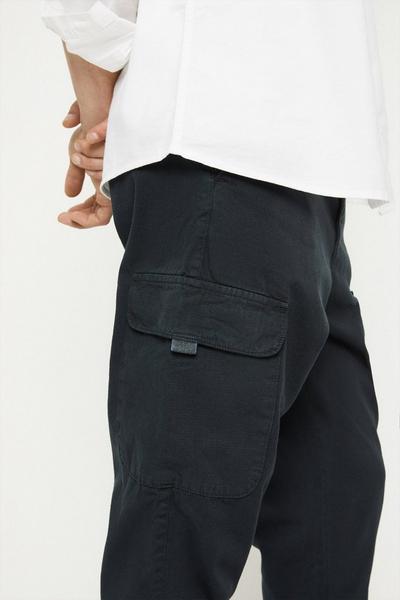 Burton green Tapered Fit Zip Jogger Cuffed Trousers