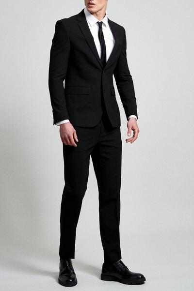 Burton black Plus And Tall Slim Black Suit Jacket