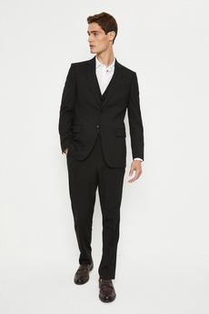 Burton black Plus And Tall Tailored Black Suit Trousers