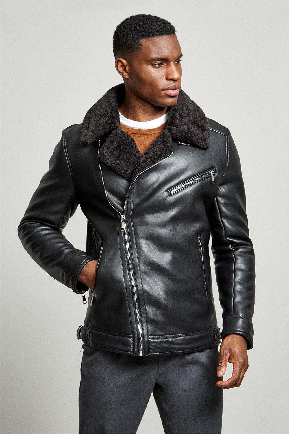 Jackets & Coats | PU Asymmetric Biker Jacket | Burton