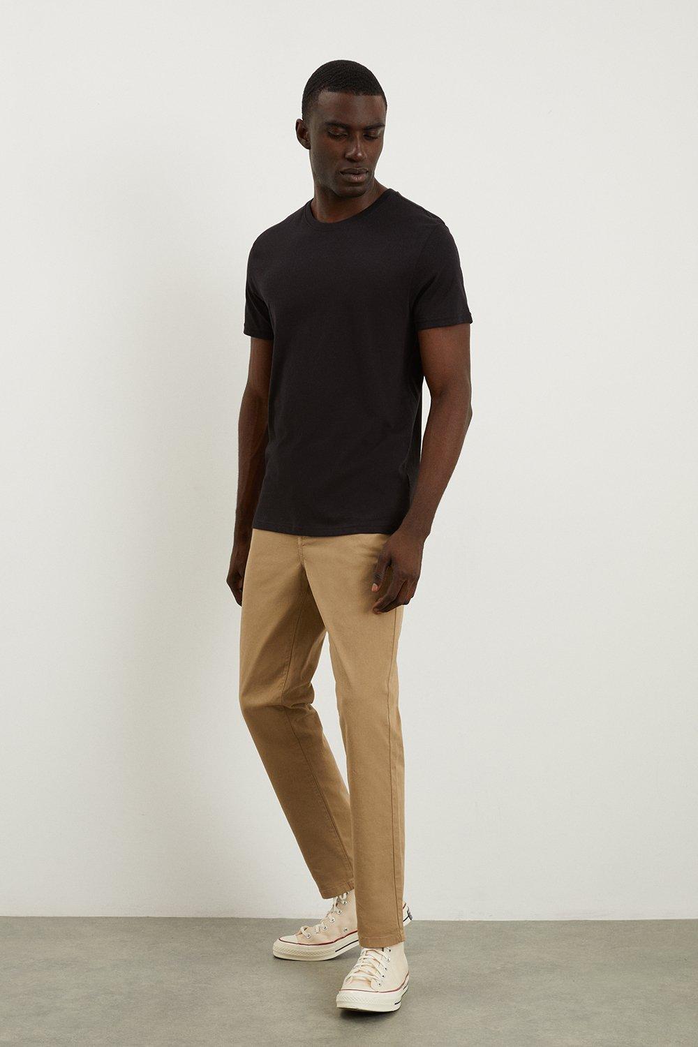 Burton Slim Fit Stone Chino Trousers | Debenhams