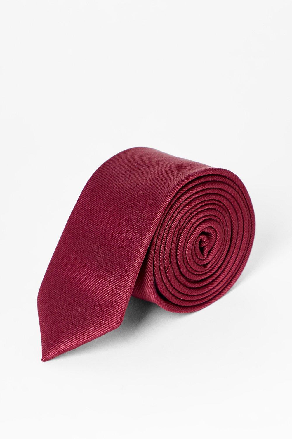 Mens Claret Slim Tie