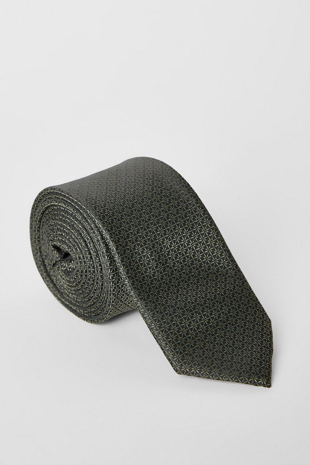 Mens Khaki Textured Tie