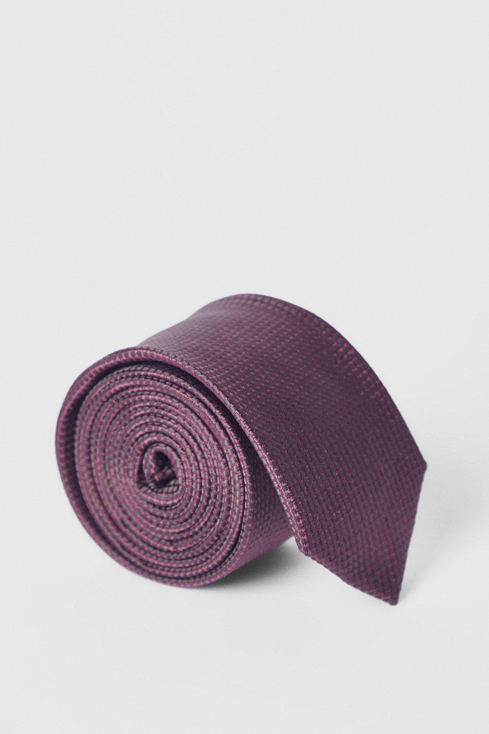 Mens Burgundy Textured Tie