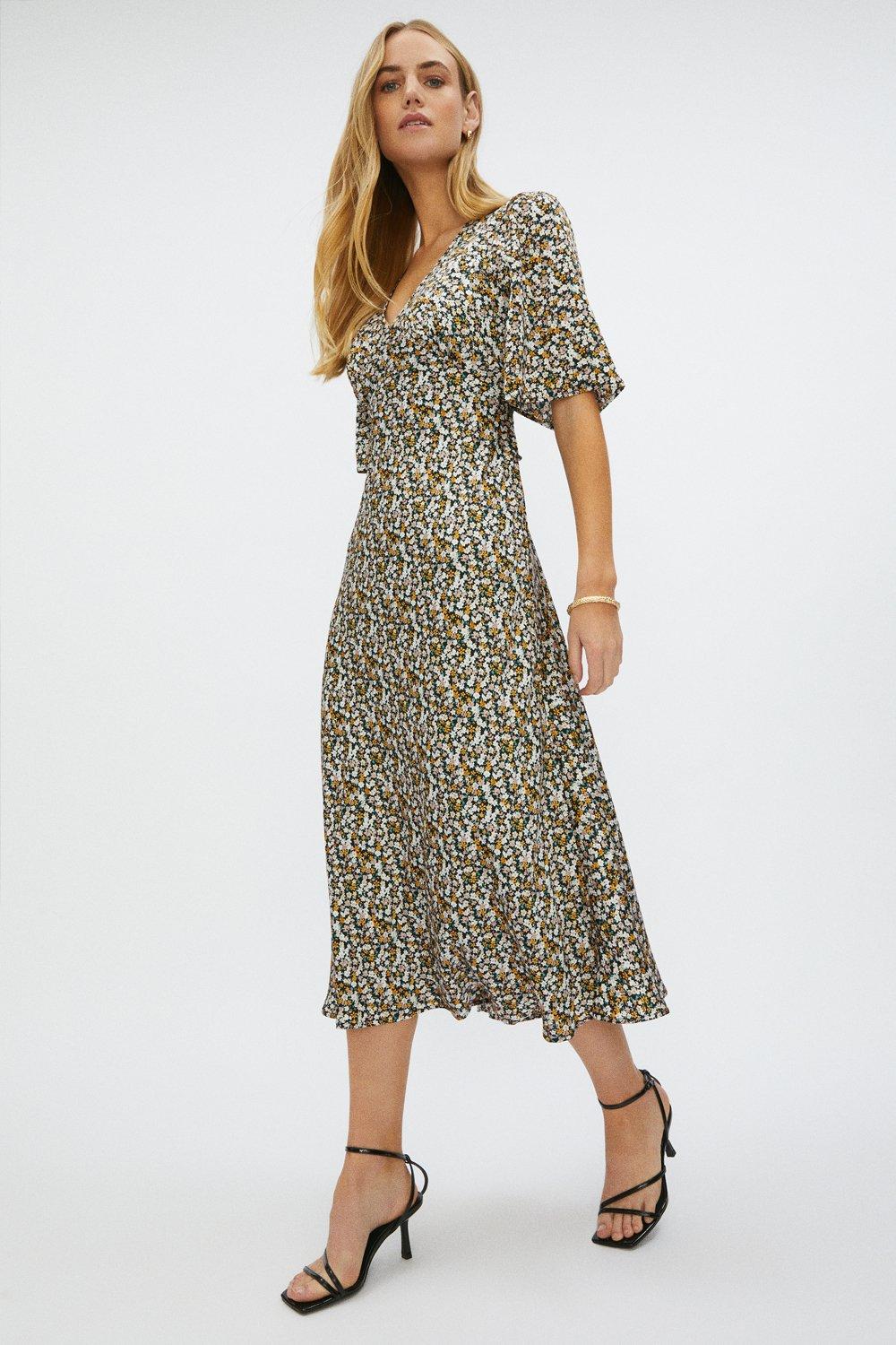 Coast V Neck Angel Sleeve Dress | Debenhams