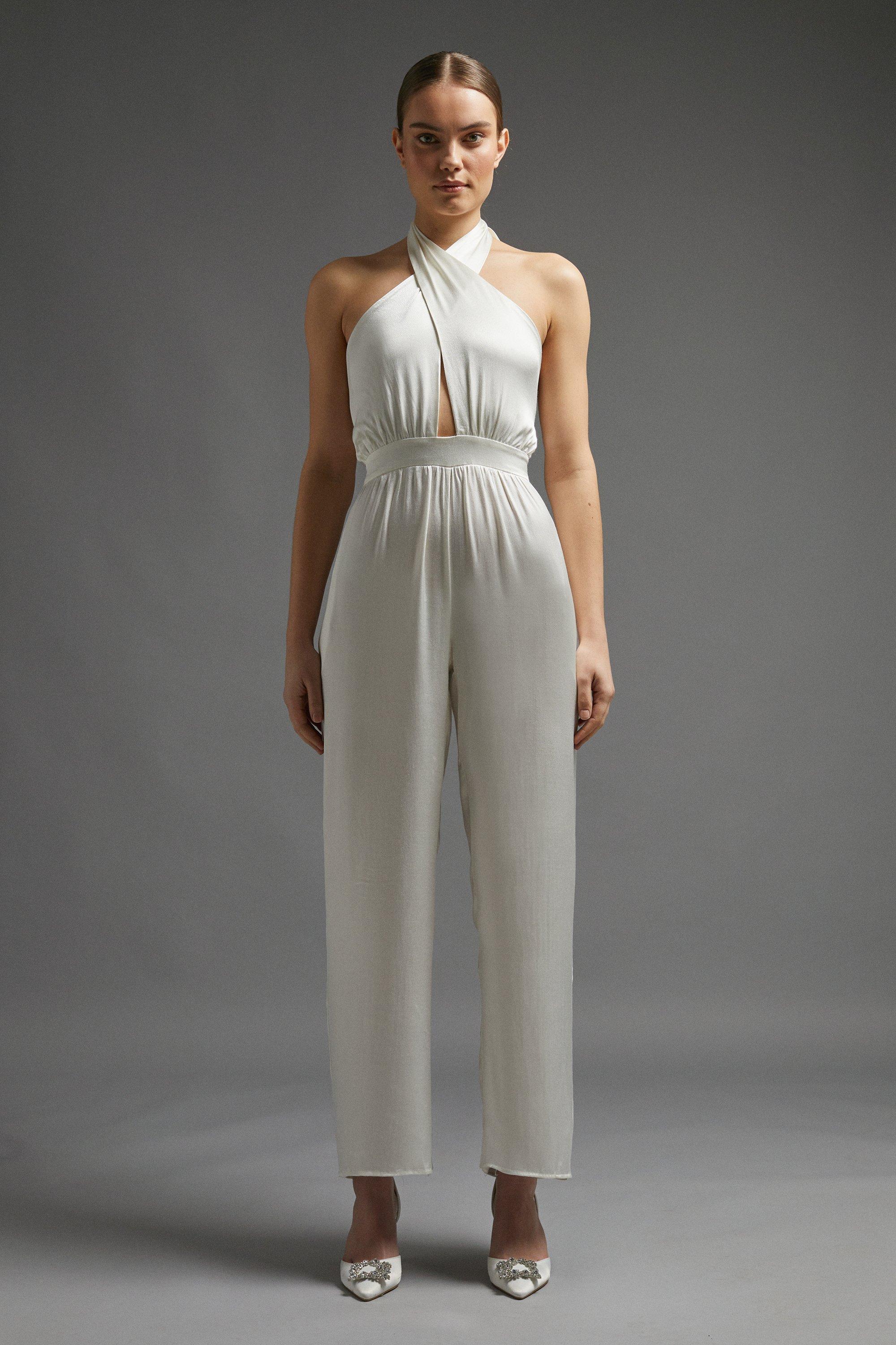 Jumpsuits | Halter Neck Satin Jumpsuit | Coast