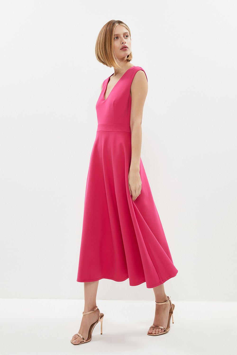 Coast V Neck Full Skirt Sleeveless Midi Dress | Debenhams