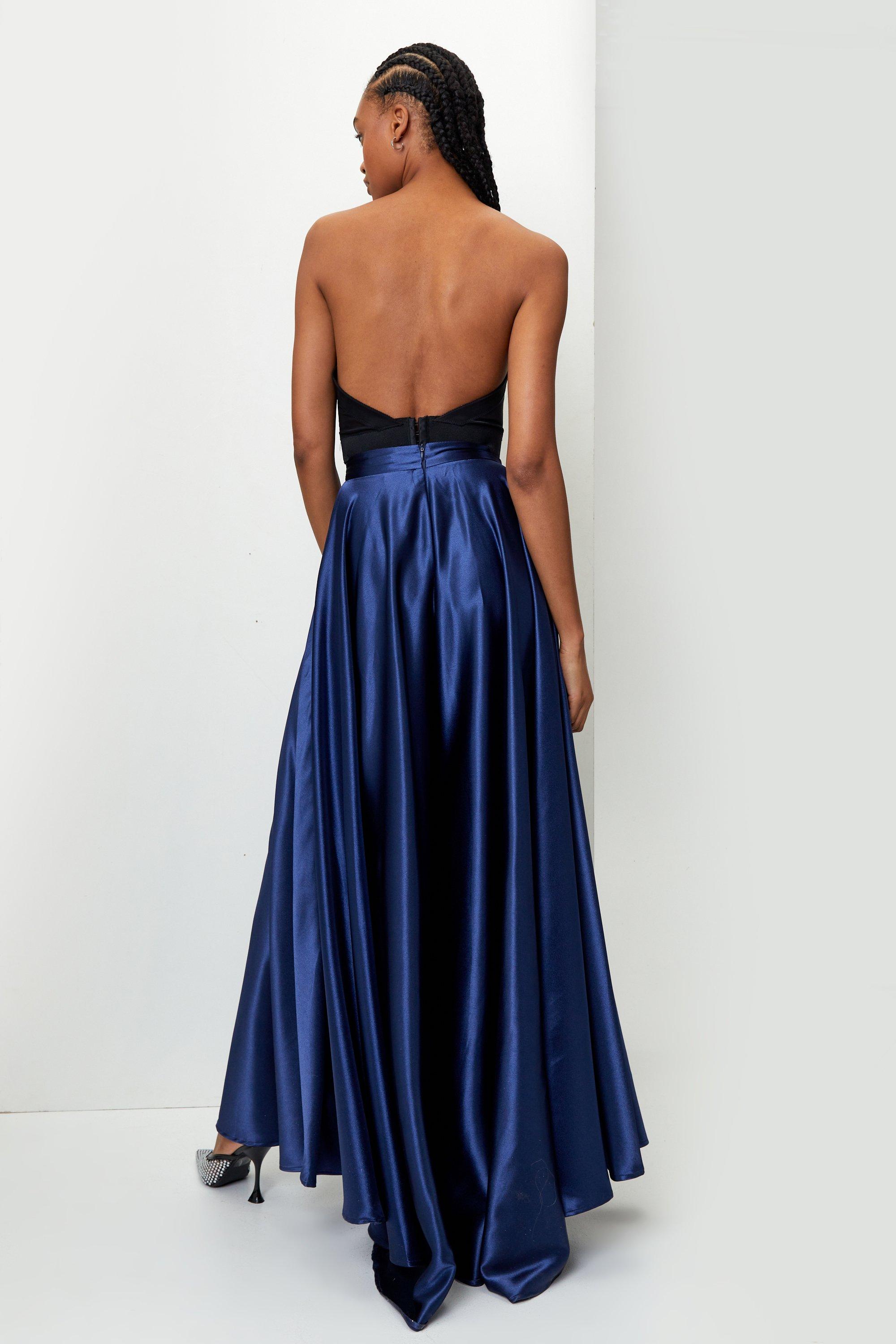 Maxi satin 2025 evening skirt