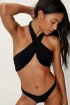 NastyGal Shirred Wrap Halter Bikini Set thumbnail 2