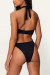 NastyGal Shirred Wrap Halter Bikini Set thumbnail 3