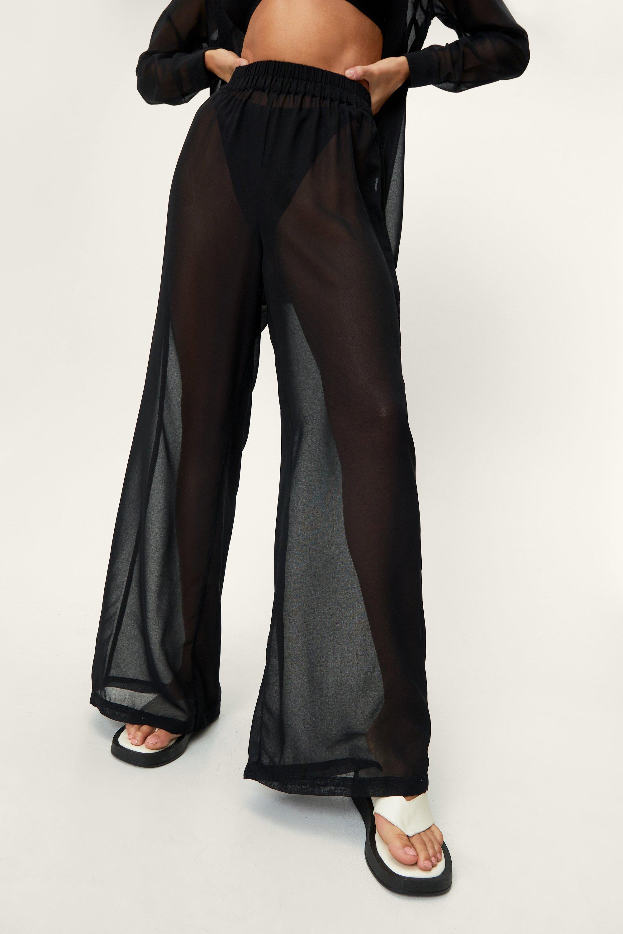 Black mesh beach clearance pants