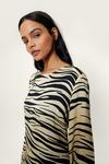 NastyGal Zebra Print Satin Maxi Tunic Dress thumbnail 3