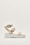 NastyGal Faux Leather Double Buckle Chunky Sandals thumbnail 1
