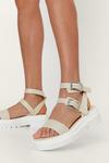 NastyGal Faux Leather Double Buckle Chunky Sandals thumbnail 3
