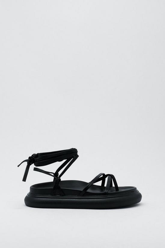 NastyGal Faux Leather Bubble Sole Sandals 3