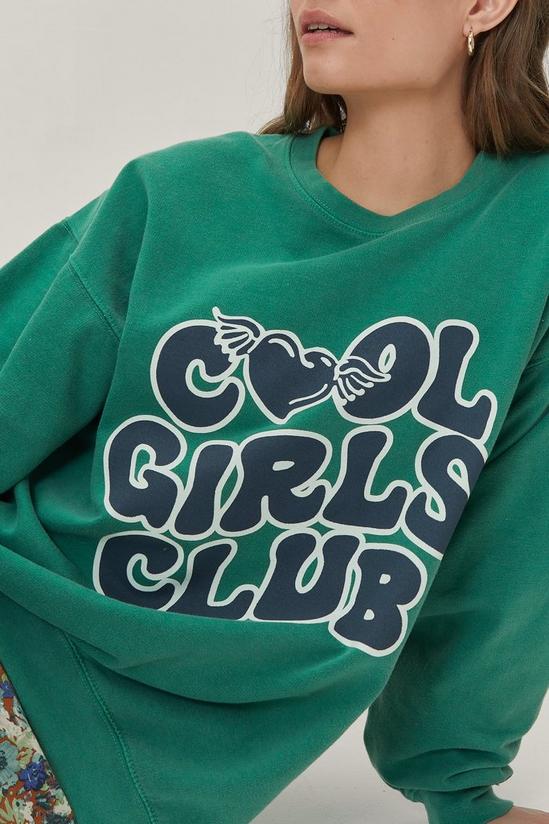 NastyGal Cool Girls Club Long Sleeve Graphic Sweatshirt 1