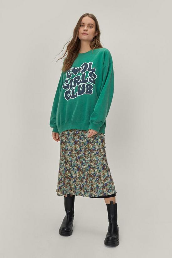 NastyGal Cool Girls Club Long Sleeve Graphic Sweatshirt 2