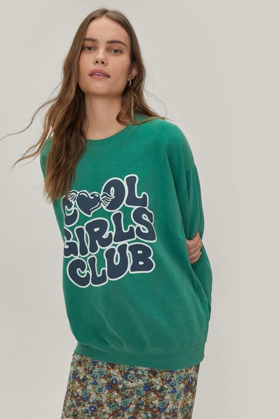 NastyGal Cool Girls Club Long Sleeve Graphic Sweatshirt 3
