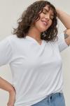 NastyGal Plus Size Cotton V Neck T-Shirt thumbnail 2