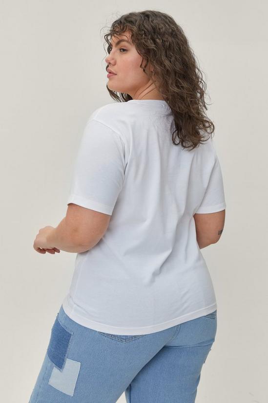 NastyGal Plus Size Cotton V Neck T-Shirt 4