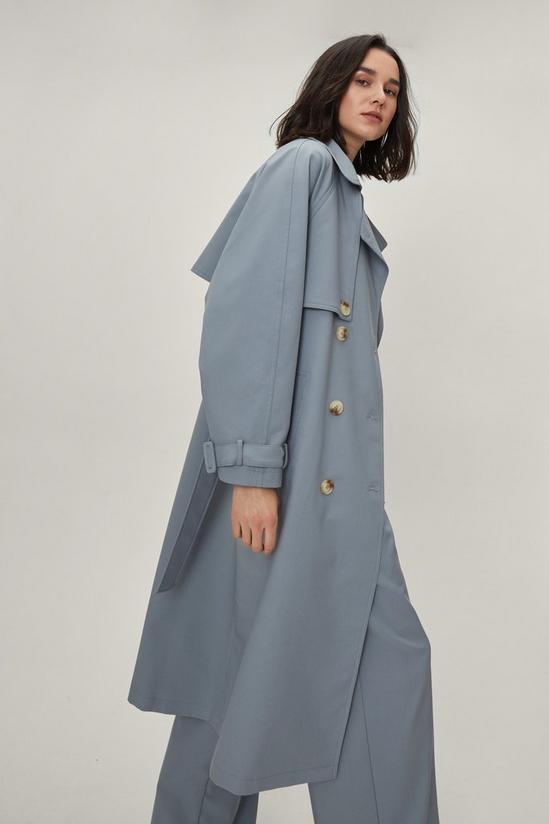 NastyGal Twill Double Breasted Trench Coat 3