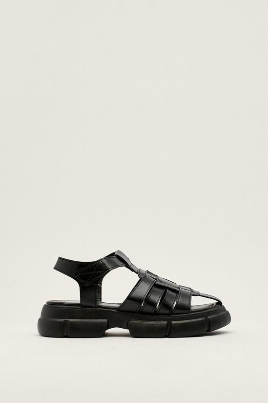 NastyGal Faux Leather Chunky Fisherman Sandals 1
