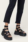 NastyGal Faux Leather Chunky Ankle Strap Sandals thumbnail 1