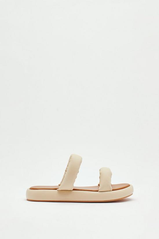 NastyGal Leather Padded Double Strap Mules 3