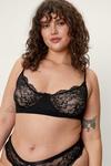 NastyGal Plus Size Underwired Bralette and Panty Set thumbnail 1