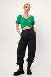 NastyGal Ruched Front Crop Top thumbnail 2